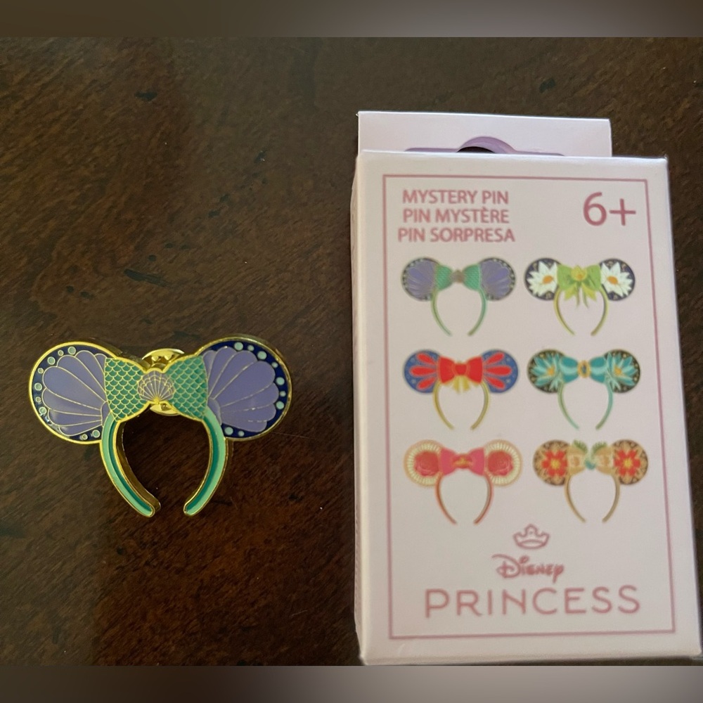 Loungefly Disney Princess Minnie Mouse Ears Blind Box Enamel Pin- Ariel
